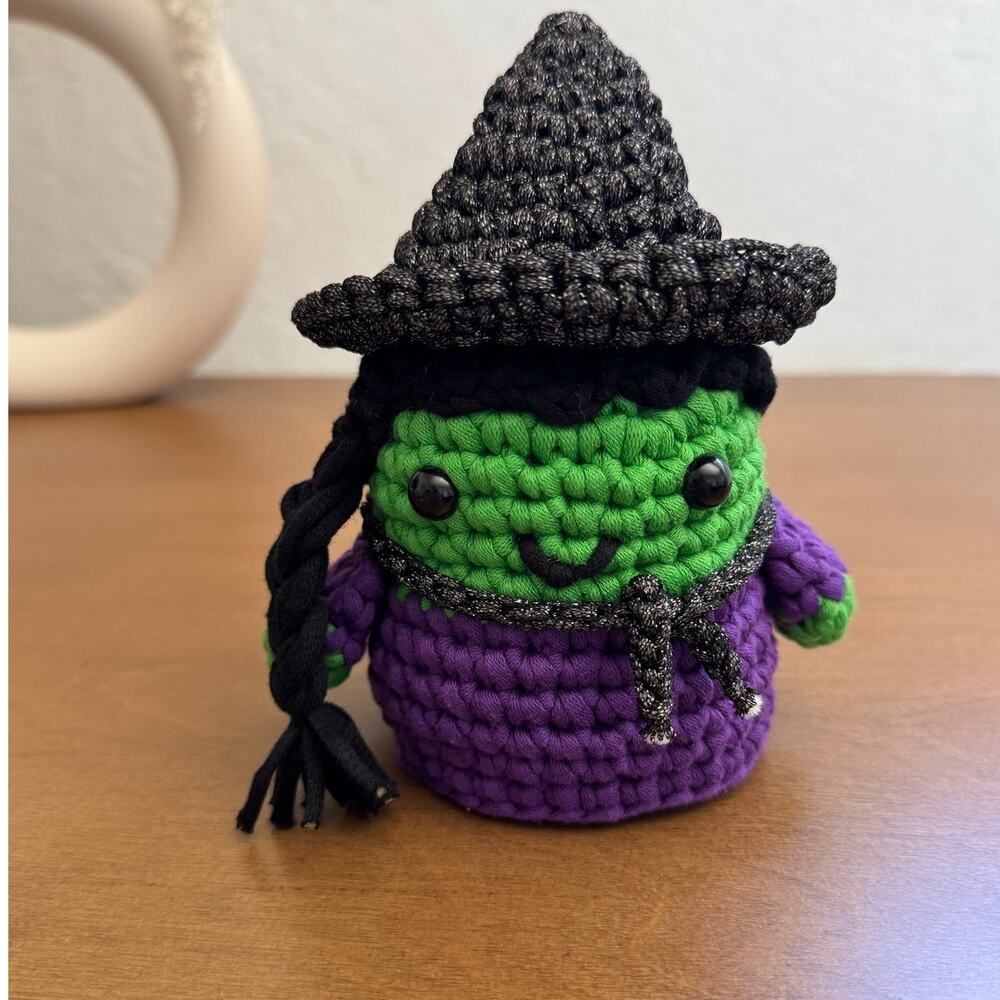 *Pre-Made Plushie* Woobles Wicked Elphaba Thropp Collectible Crochet Character